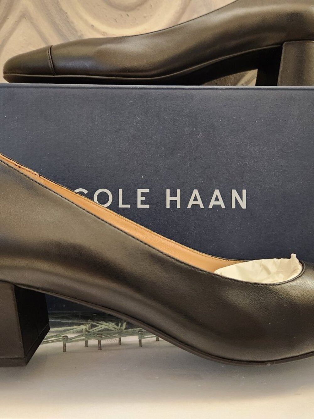 Cole Haan The Go-To-Block Heeled Black Pumps. NIB. Size 11